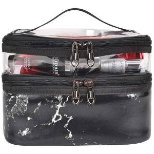 China Zipper Closure Marble PU Makeup Organizer Travel Bag wholesale