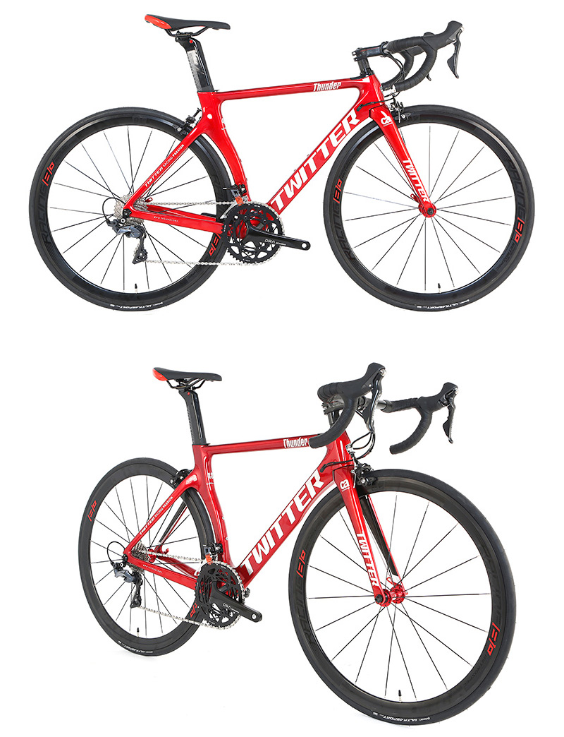 700c Carbon Fiber Frame Twitter Road Bike 22-Speed Racing Bicycle with CE Certification