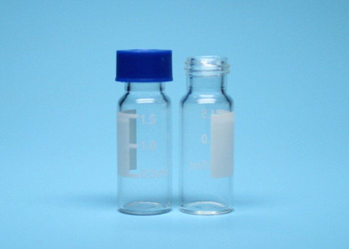 1.5ml Clear and Amber HPLC Screw Top Glass Vial With 9-425 Plastic Cap