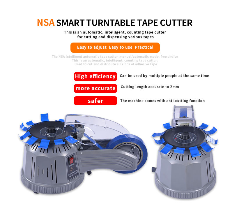 NSA Gummed Paper Turntable Tape Dispenser , Automatic Sealing Tape Dispenser