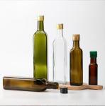 Clear Glass Cylindrical Bottle for Food 50ml 100ml 250ml Small Green Olive Oil