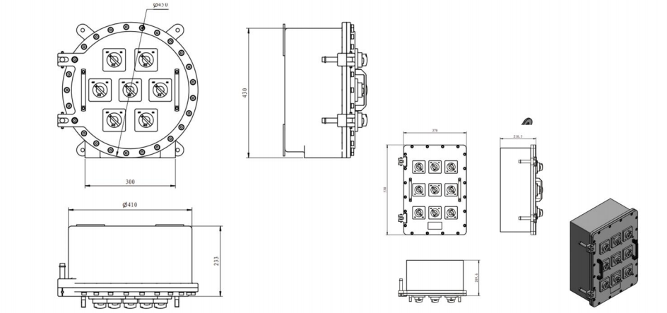 ATEX CNEX Certified Stainless Steel Explosion proof Control Panel with IP66 Protection