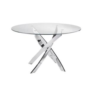 China Home Furnishings Glass Dining Room Round Table 115*115*75CM wholesale