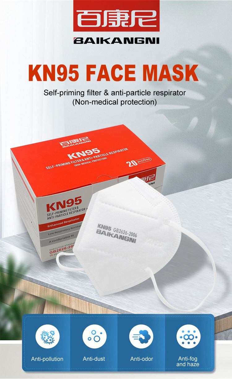 Eco Friendly Anti Pollution 25gsm Earloop KN95 Face Masks
