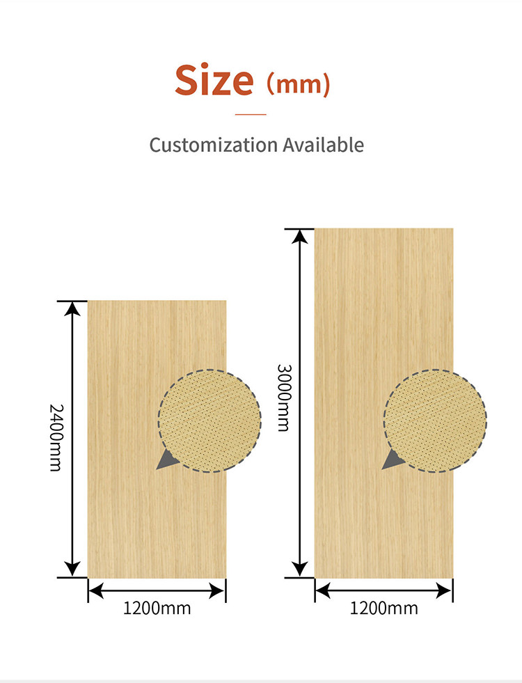 Custom Micro Perforated Wood Board , Fire Resistant Perforated Wood Ceiling Panels