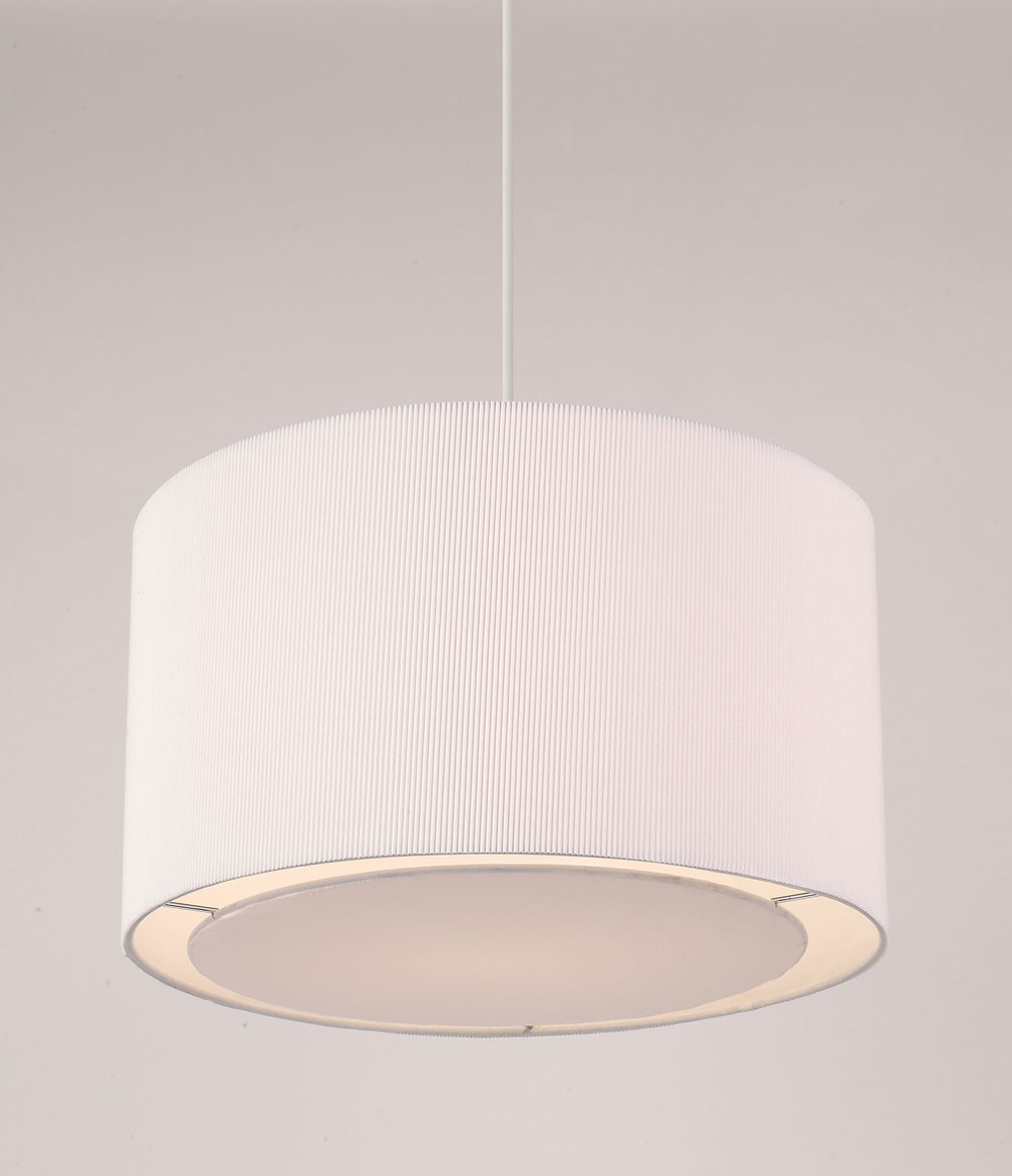 ODM Easy Fit Pendant Shade Metal Trim Black Pleated Lampshade
