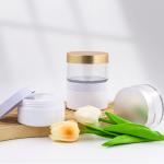 PET Plastic Cream Jars Clear Luxury Frosted Vacuum Cream Jar