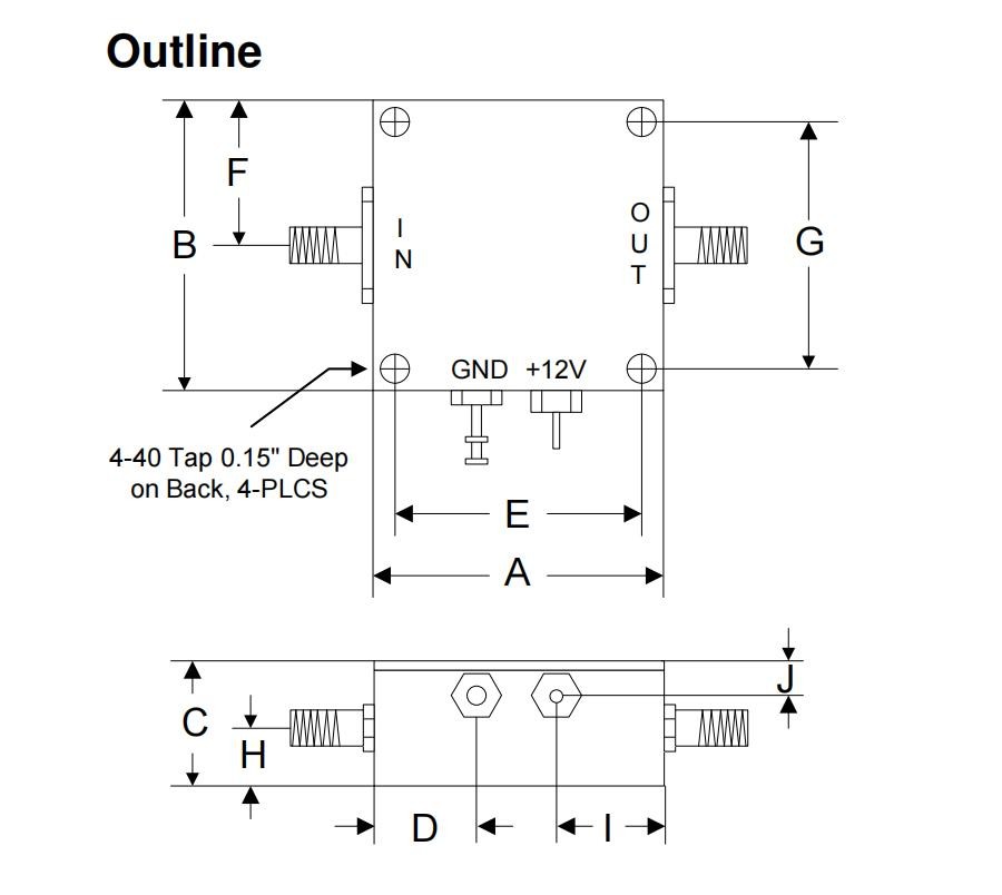 100 To 2100 MHz L Band Power P1dB 18 dBm RF Power Amplifier