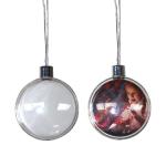 Blank High Transparent Plastic Sublimation Christmas Snowflake Ball Ornaments