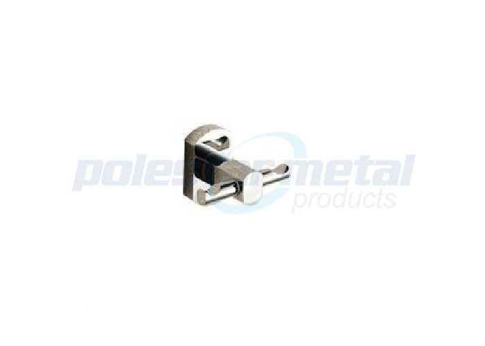 2-3/4" Width Polished Chrome Bathroom Hardware Accessories Double Robe Hook