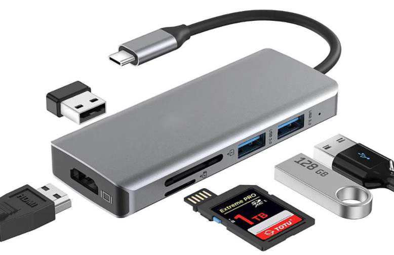 4K HDMI Compatible Type-C To USB C Hub Adapter with 2 USB3.0 and PD Charging Port