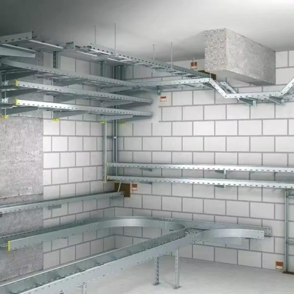 Lightweight Rectangular Various Accessories Aluminum Cable Tray For Easy Installation