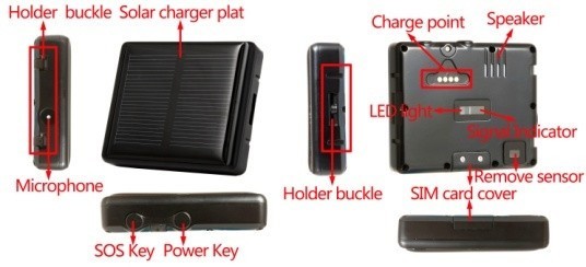 Mini Solar Animal Gps Tracker , Real Time Animal Tracking Device For Cattle Horse Camel