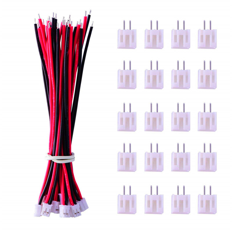 Ph2.0 Micro 2 Pin 24AWG Silicone Cable Male Female 100mm 150mm