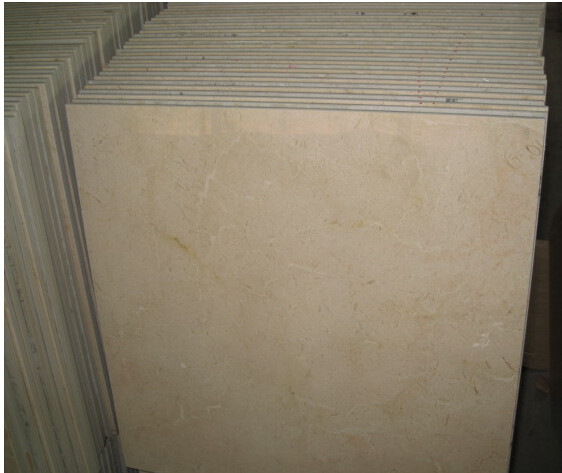 Premium Crema Marfil Polished Marble Tiles Customized Size Home Decoration