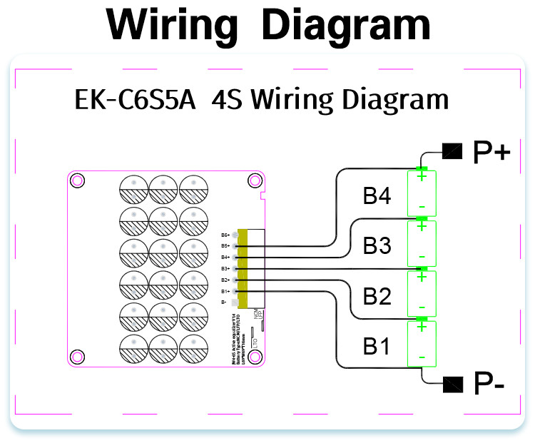 Enerkey 4-6S 5A Active Balancer Battery Capacitor Equalizer Board for 12V 24V 6s BMS For RV energy storage
