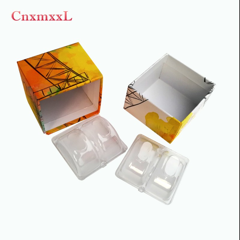 Custom 2pcs macaron box cardboard cylinder packaging box paper packaging box