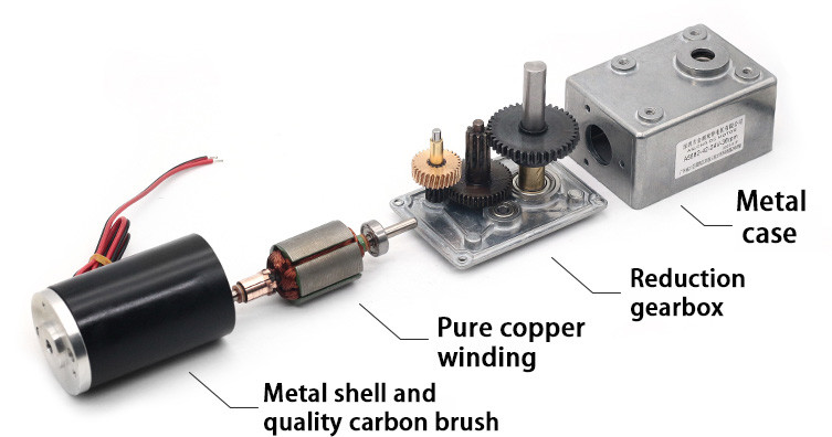 24V DC Brush Motor A5882-45 24V Mini Worm Gear Motor 24V DC Motor