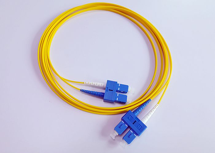 SC/UPC-SC/UPC duplex 2.0mm fiber optic patch cord singlemode G652D LSZH for Ftth