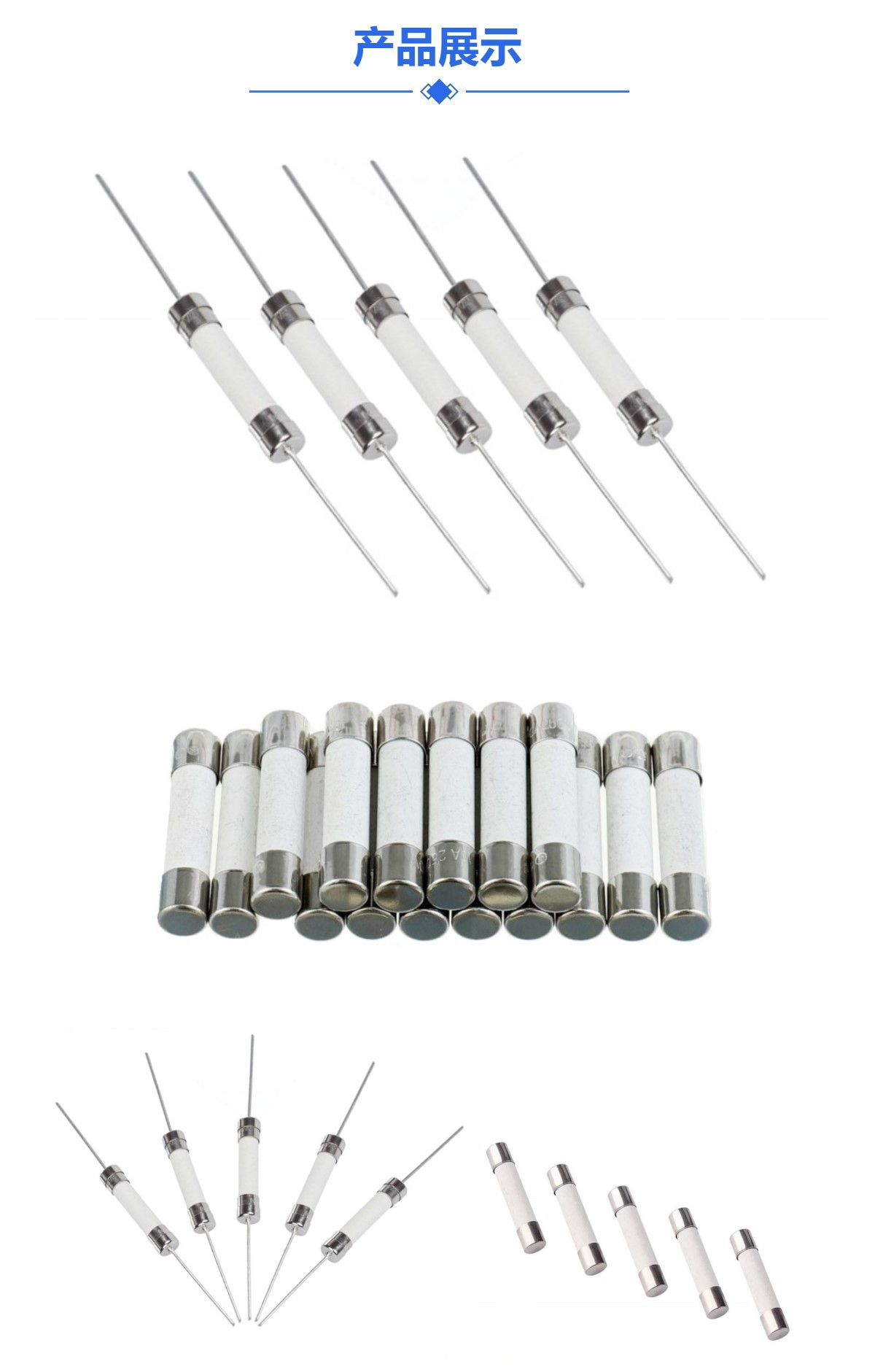 6.35x30mm 6X30mm Miniature Cartridge Fuse Ceramic Quick Blow Fast Acting 0