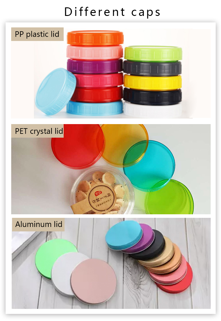 Empty Frosted Pet Acrylic Plastic Face Cosmetic And Packaging Body Butter Lotion Eye Cream Jar Lip Scrub Container With