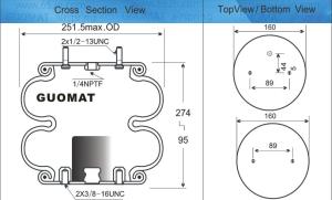 China Continental Industrial Air Spring FD200-19 315 Goodyear 2B9-206 For EZ Ride 8030120 wholesale
