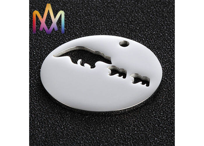 Waterproof Engraving Animals Hollow Pendant Engraved Charm Tags