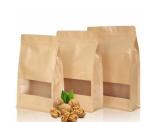 Factory supply doypack pouch stand up kraft paper bags/zipper paper packaging