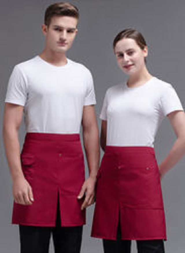 manufacture Custom Logo and Printing high quality Waist and bib unisex Apron For Kitchen Restaurant Coffee Shop Waiter Apron
