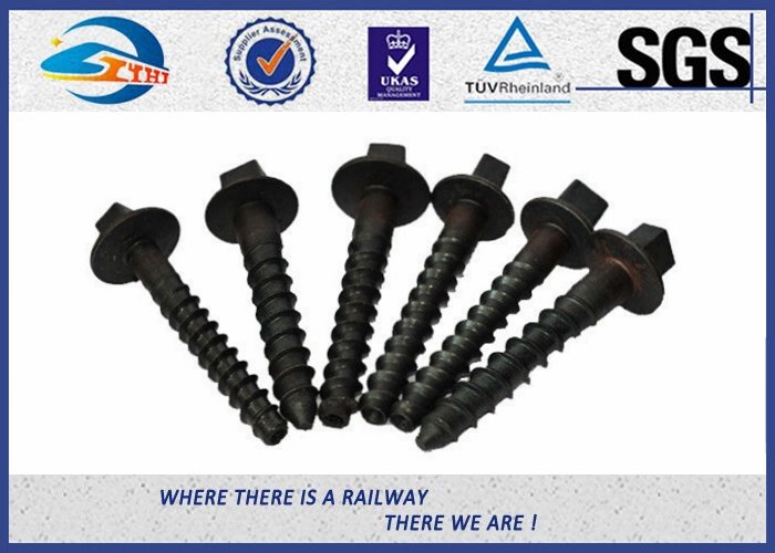Oxide Black 8.8 Grade Railway Sleeper Screws DIN Standard High Hardness