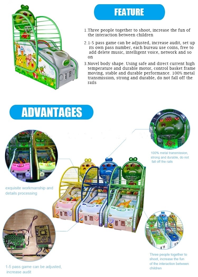Lottery Basketball Shooting Game Machine 110V / 220V Voltage Metal Material