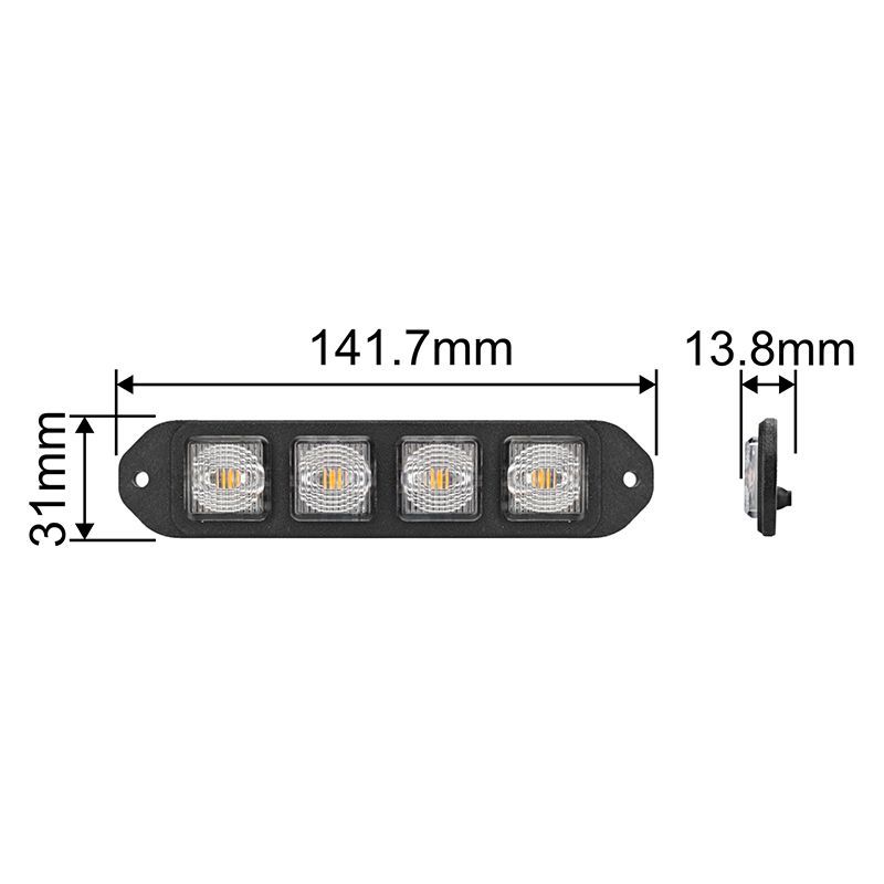 12-24V 12W Truck Warning Lights Motorcycle Pickup Modified Decorative Flash Strobe Lights
