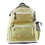 Golden Color Glitter School Backpack / Sports Travel Backpack Big Capacity