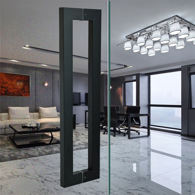 Matt Black Steel Interior Sliding Glass Door Pull Handle for Door Window Handles