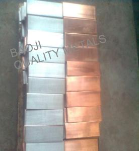 China T2 Gr2 Square Titanium Copper Alloy Plate Electrode Material wholesale