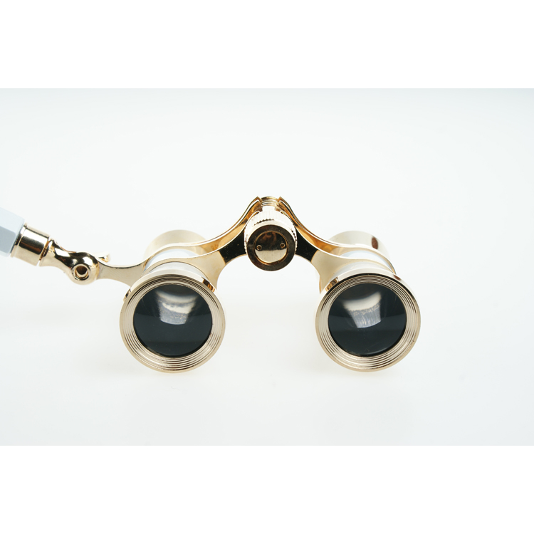 Metal Vintage Telescope Antique Binocular Glasses for Opera 3x25 Exit Pupil 8.3mm