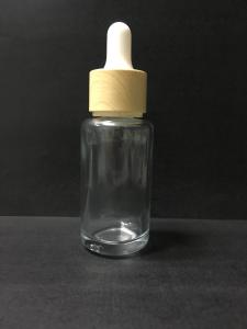 China Transparent 30ml Essential Oil Bottles Glass Dropper Bottle With Plastic Cap Skincare Packaging wholesale