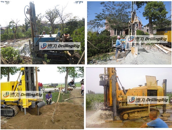 Manufacturer of DFQ-150W 150m Trailer Rock DTH down-to-hole Water Borehole Drilling Rig Machine