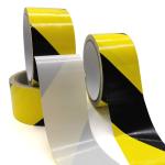 Floor Warning Tape Yellow Black No Residual ESD Cloth Based Tape