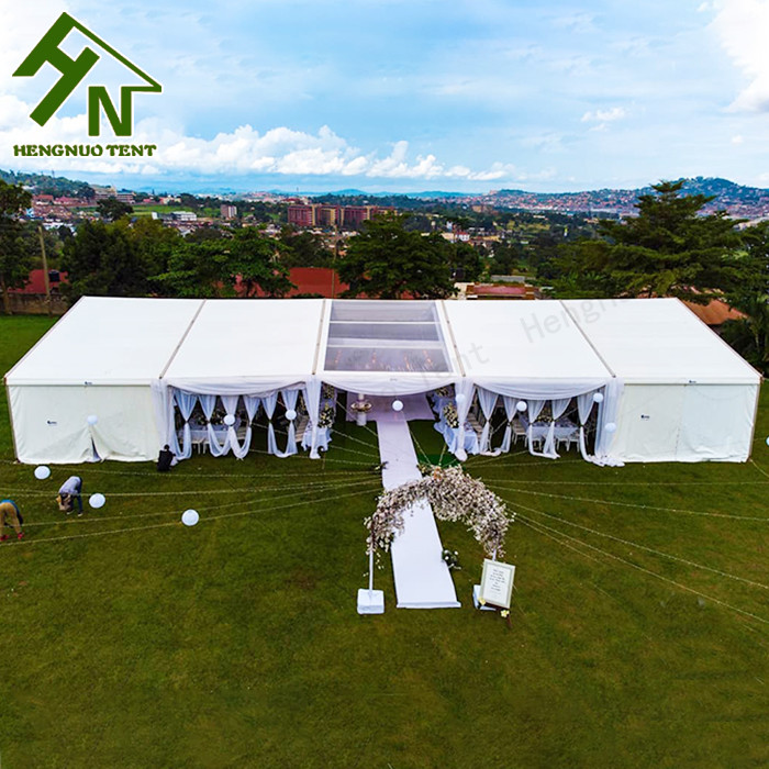 50m Wide Curved Event Tent Canopy See Through PVC Outdoor Wedding Party Marquee