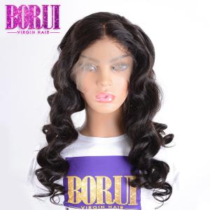 China 100% Virgin Brazilian Human Hair Lace Front Wigs 180% Density Loose Wave wholesale