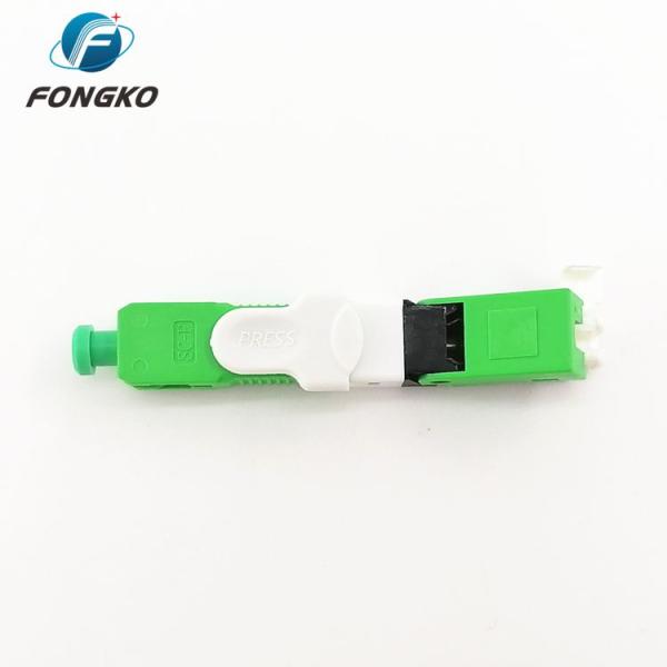 0.3dB Green Fiber Optic Fast Connector termination Sc/Apc For Test Equipment