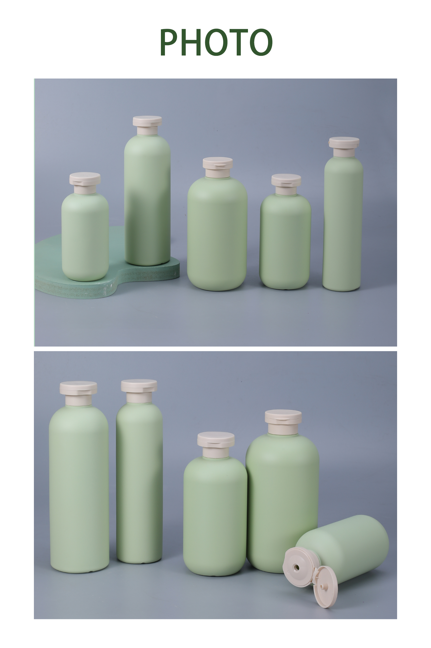 Screen Printing Cosmetic Skincare Squeeze Bottle Flip Top Cap For Easy Of Body Lotion