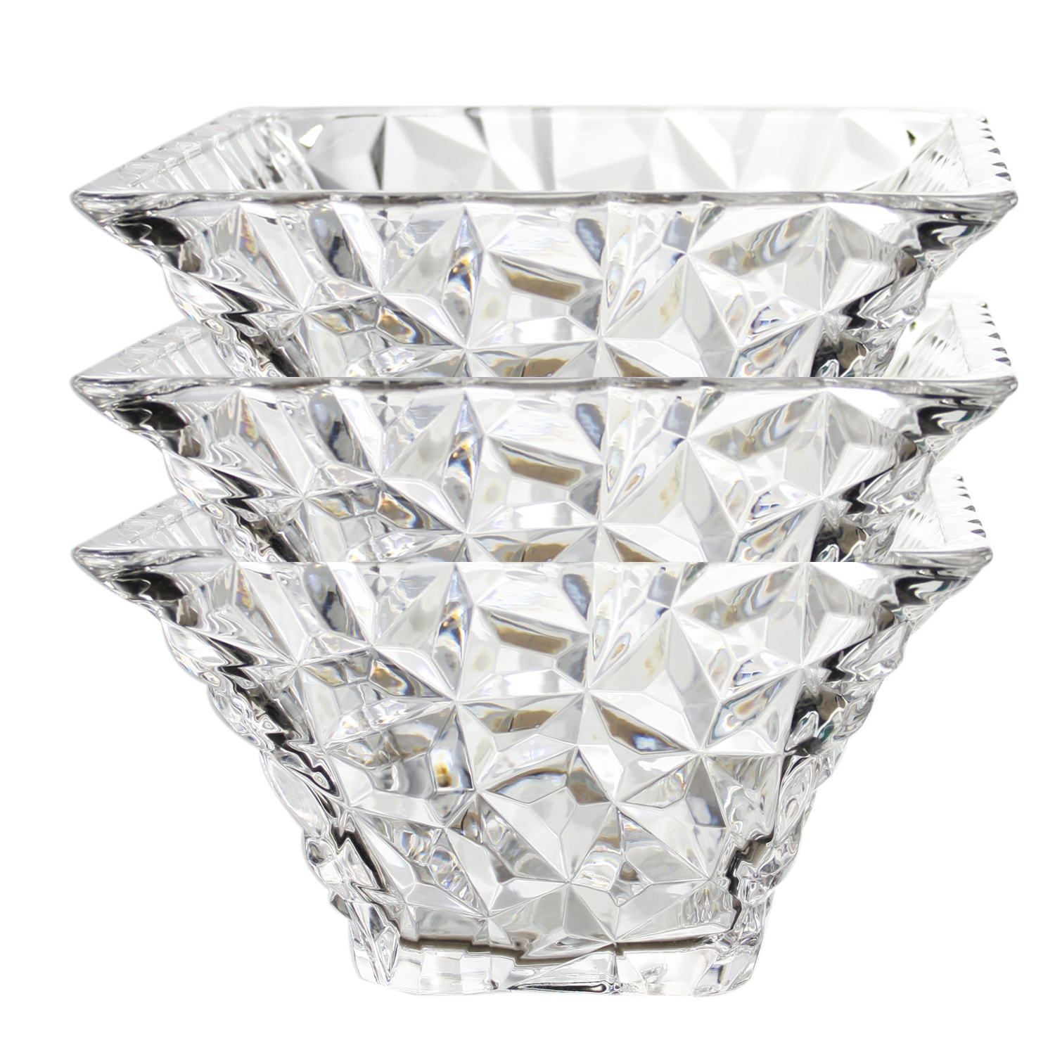 Hot selling High Quality Clear Ice Cube Collection Transparent Square Bowl