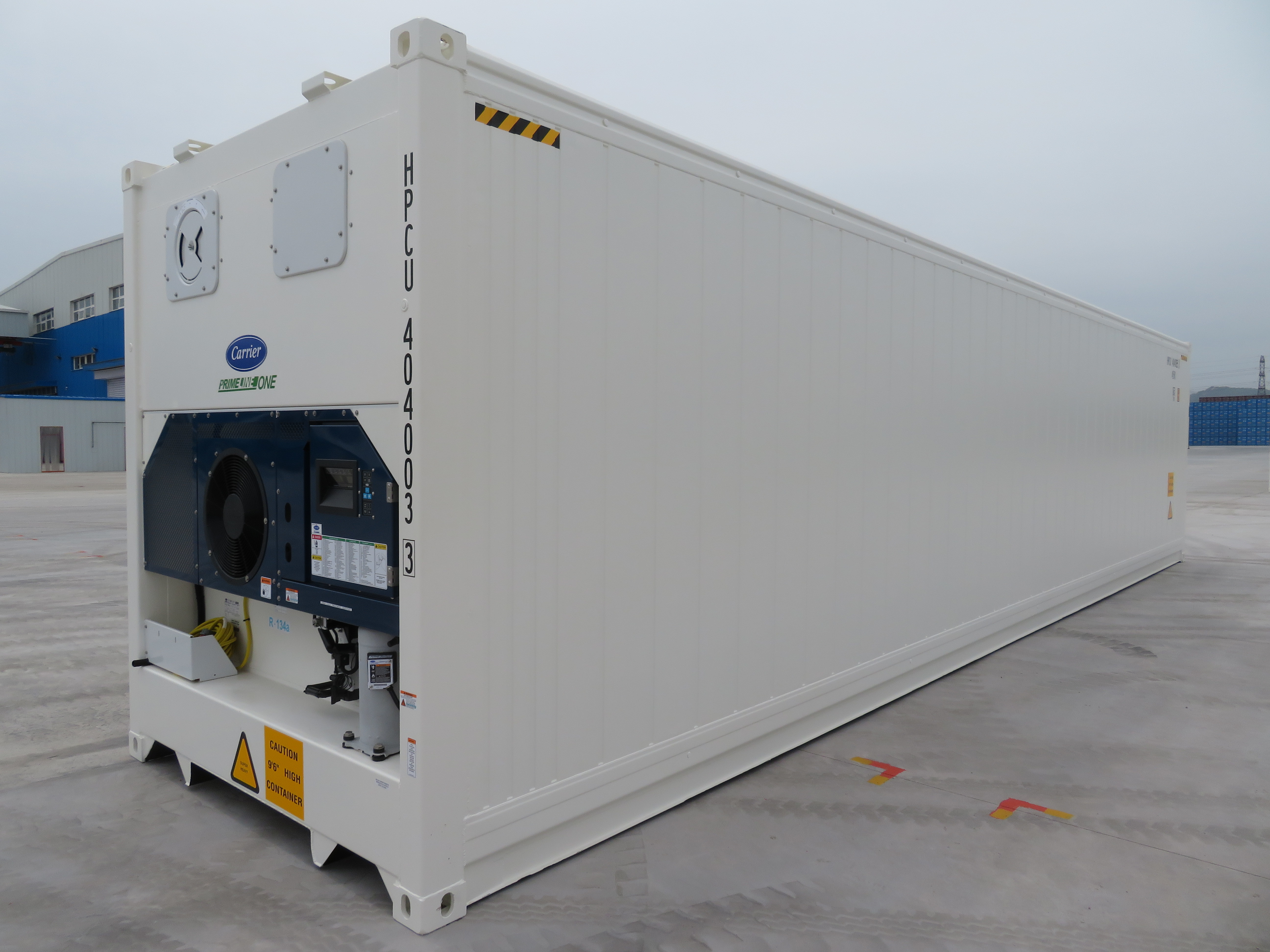 White Refrigerated Shipping Container Height 2896MM High Efficiency Durable