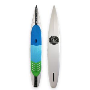 China Blue Green PVC 427x61x15cm EVA Surfboard wholesale