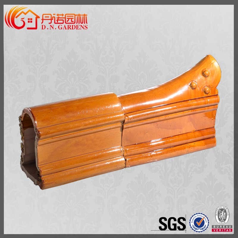 Ceramic Decorative Clay Ridge Tiles Classical Glazed Buddhist Temple Dragon Ridge Tiles