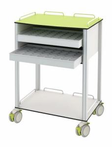 China ISO9001 890mm HPL Medication Hospital Medicine Trolley Medical Trolley Cart wholesale