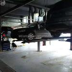 Hydraulic Ground Hidden Design Single Post Car Lift For 3500kg Vehicles