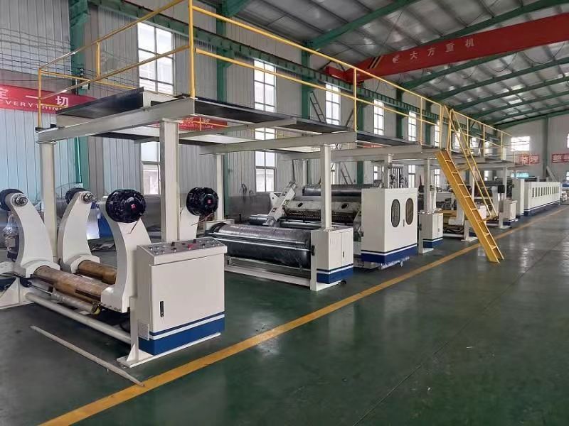 High Speed 3 Layer Corrugated Cardboard Production Line 4500 KG ±1mm Cutting Accuracy